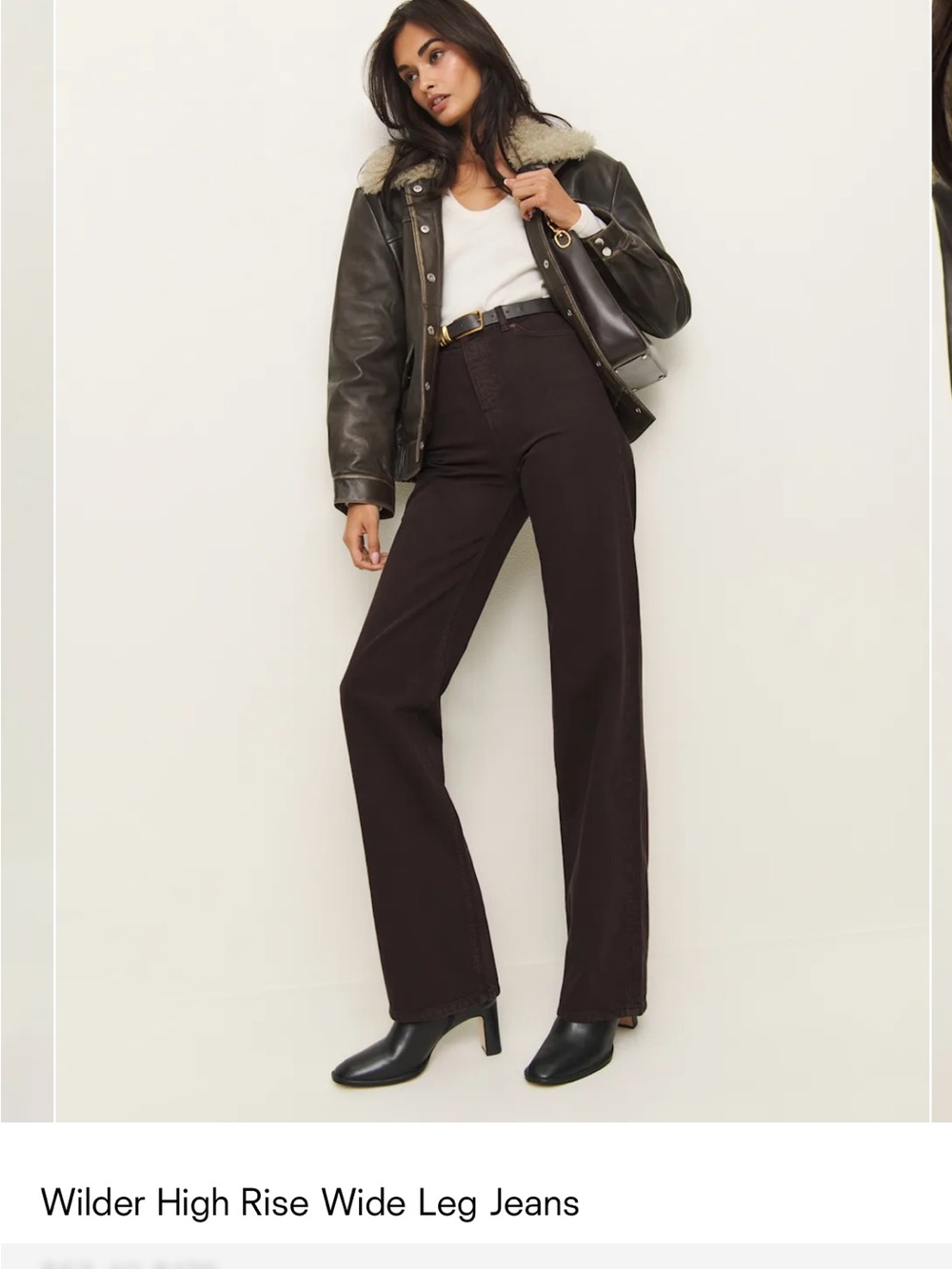 Reformation Wilder High Rise Wide Leg size 25